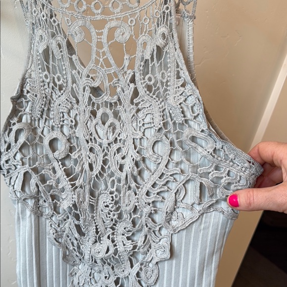 Elegant Gray Lace Women's bodysuit - Picture 5 of 5